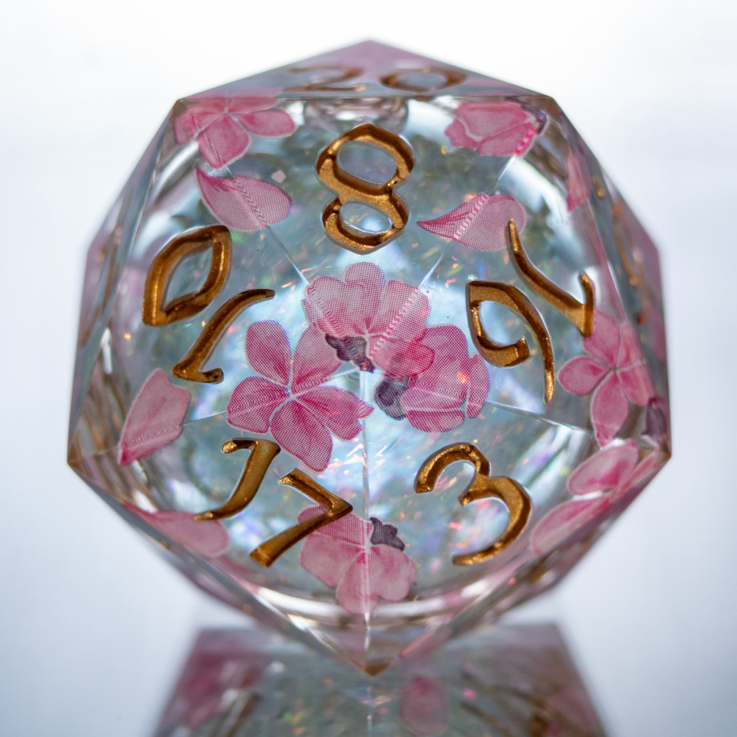 Sakura Waves - Handmade Chonk Liquid Core D20