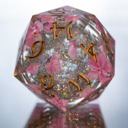 Sakura Waves - Handmade Chonk Liquid Core D20