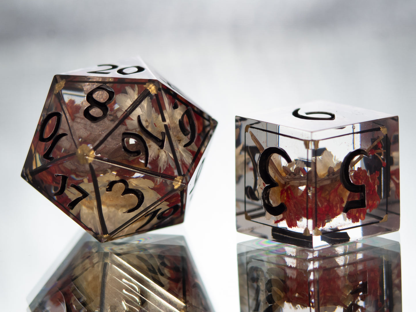 Vampire's Familiar - 7 Piece Handmade Resin Dice