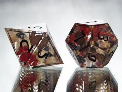 Vampire's Familiar - 7 Piece Handmade Resin Dice