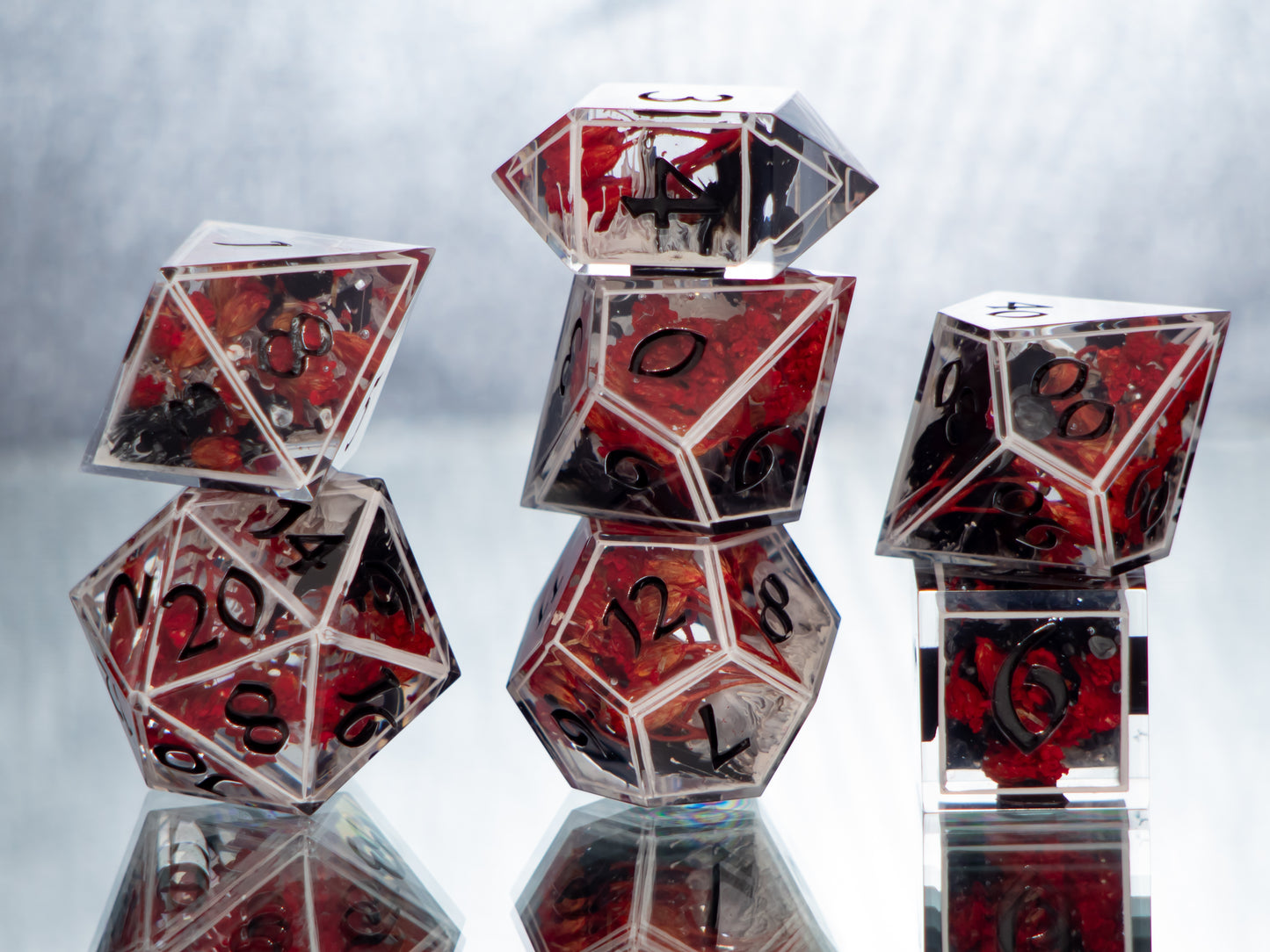 Phantom - 7 Piece Handmade Resin Dice