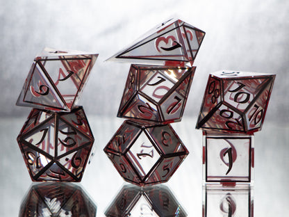 High Fashion - Alt 7 Piece Handmade Resin Dice