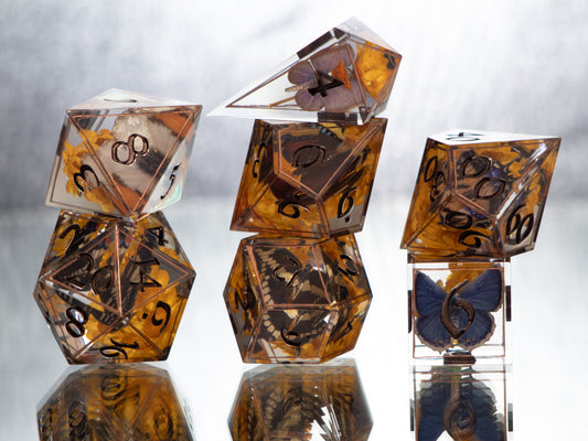 First Signs of Fall - Alt 7 Piece Handmade Resin Dice