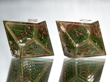 Mushroom Terrarium - 7 Piece Handmade Resin Dice