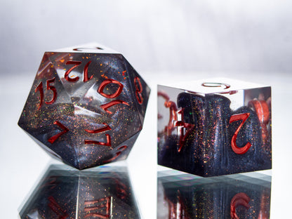 Corruption - 7 Piece Handmade Resin Dice