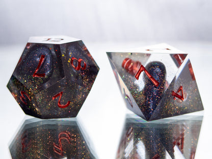 Corruption - 7 Piece Handmade Resin Dice