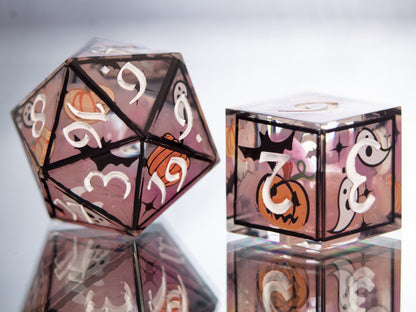 Spooky Cuties - Alt 7 Piece Handmade Resin Dice