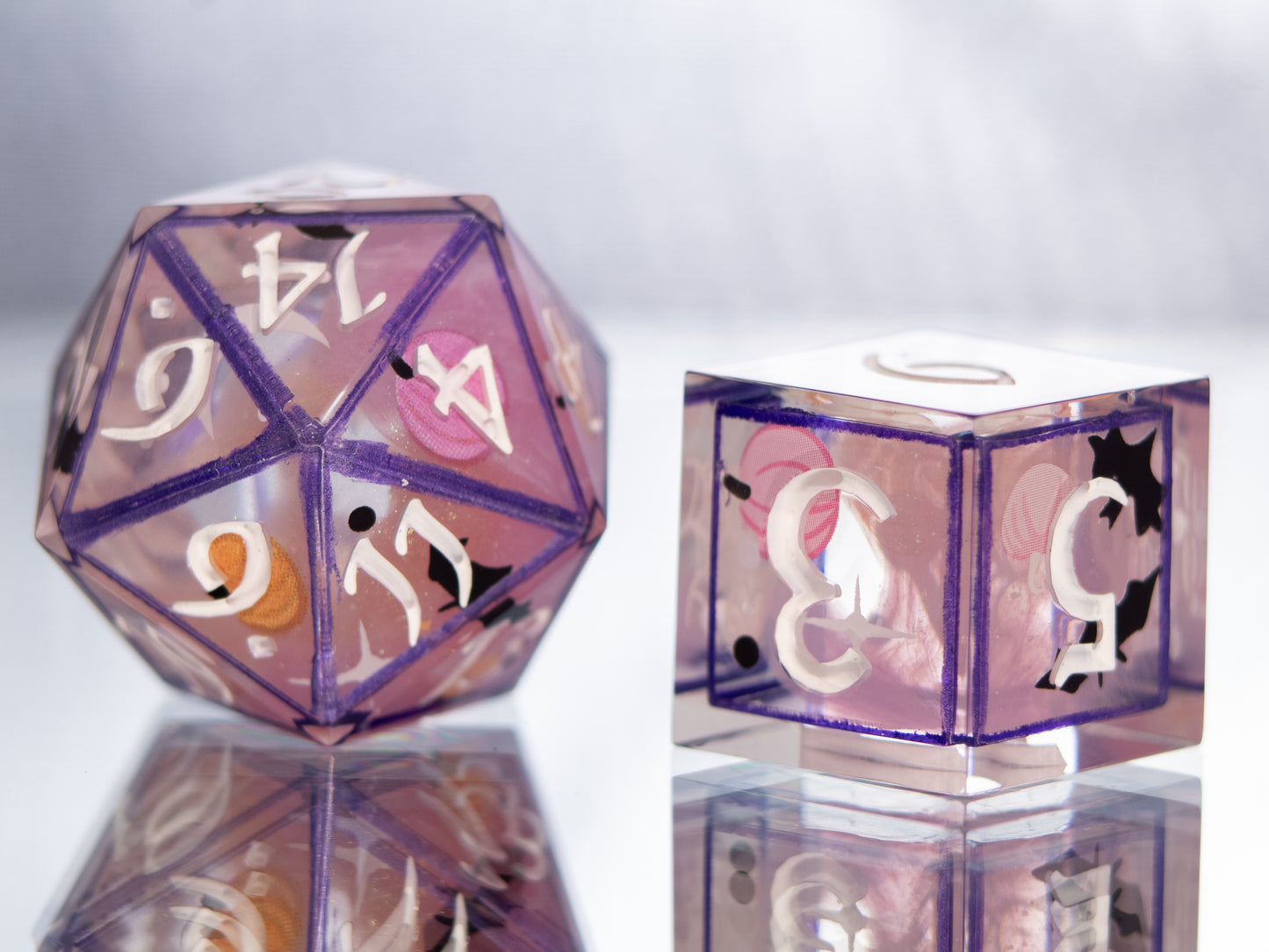 Spooky Ooky - 7 Piece Handmade Resin Dice