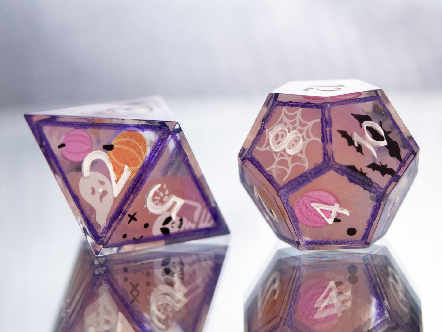 Spooky Ooky - 7 Piece Handmade Resin Dice