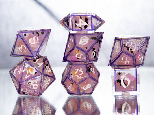 Spooky Ooky - 7 Piece Handmade Resin Dice