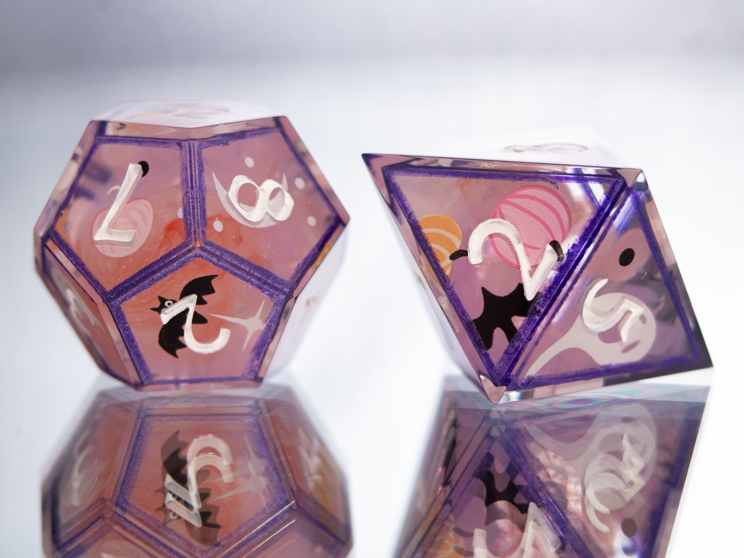 Spooky Ooky - 7 Piece Handmade Resin Dice