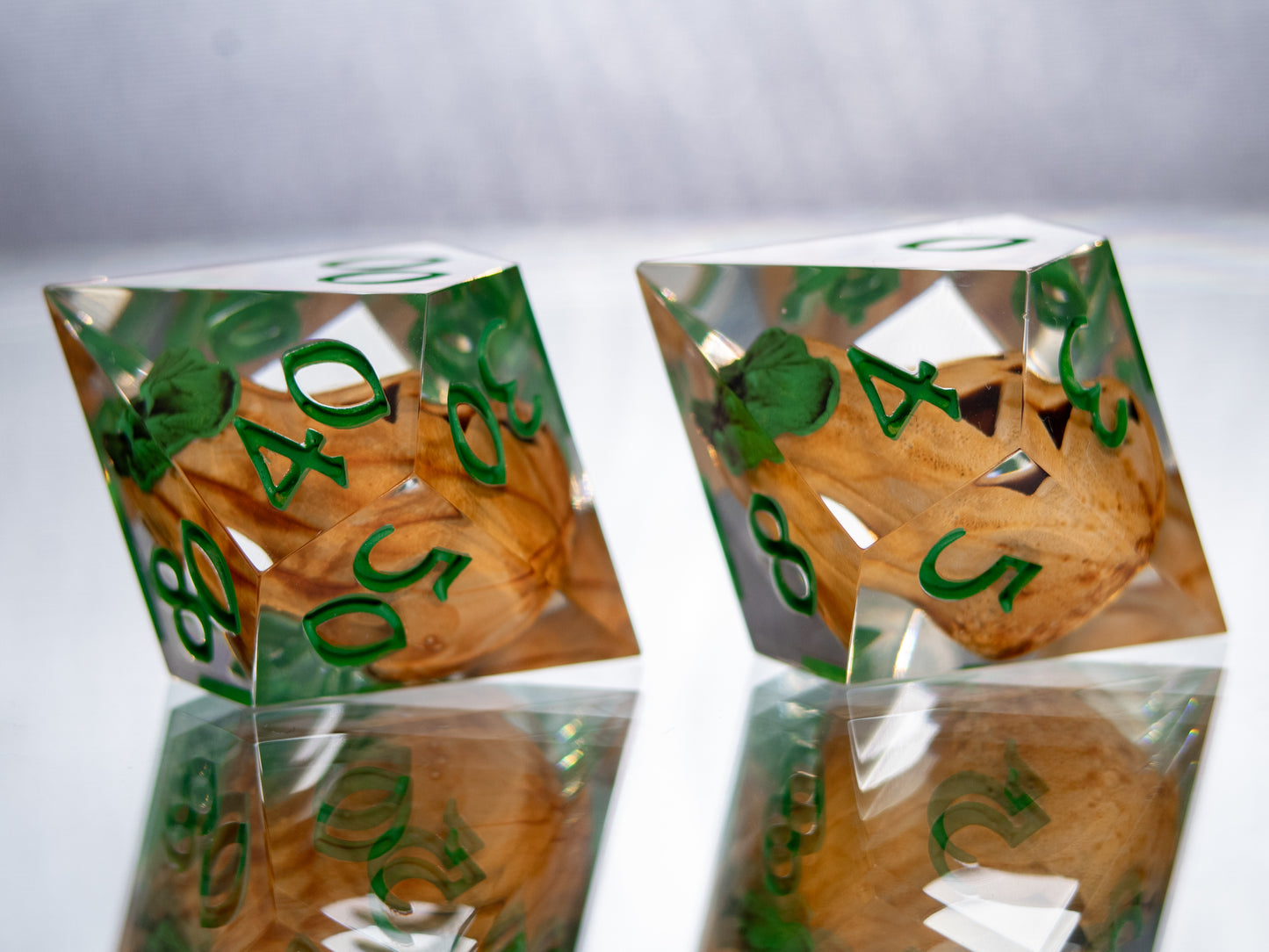 Pumpkin Patch - Alt 7 Piece Handmade Resin Dice