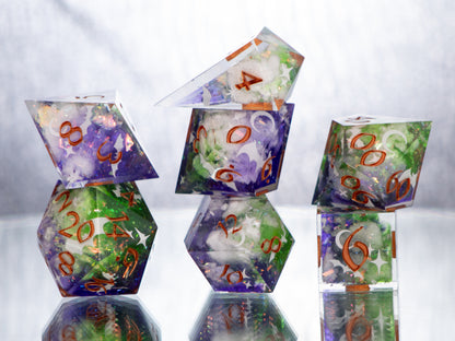 Witching Hour - Alt 7 Piece Handmade Resin Dice