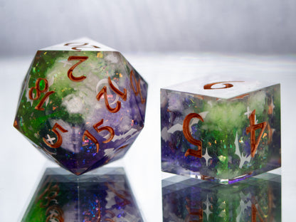 Witching Hour - Alt 7 Piece Handmade Resin Dice