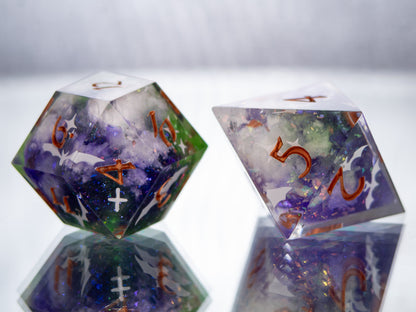 Witching Hour - Alt 7 Piece Handmade Resin Dice