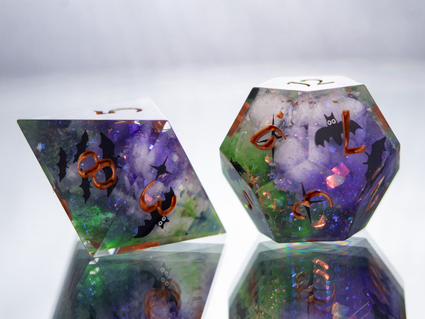 Witching Hour - 7 Piece Handmade Resin Dice