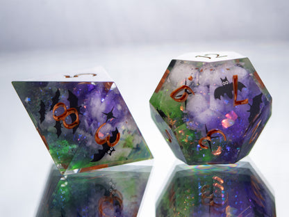 Witching Hour - 7 Piece Handmade Resin Dice