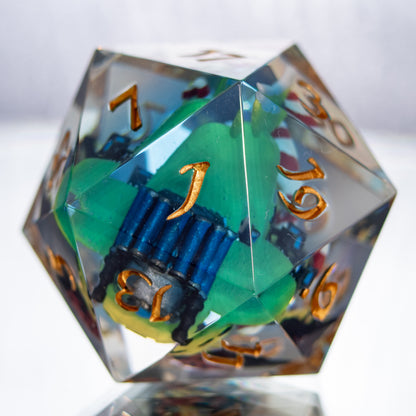 Heart Pirate's Sub - Handmade Resin Chonk D20