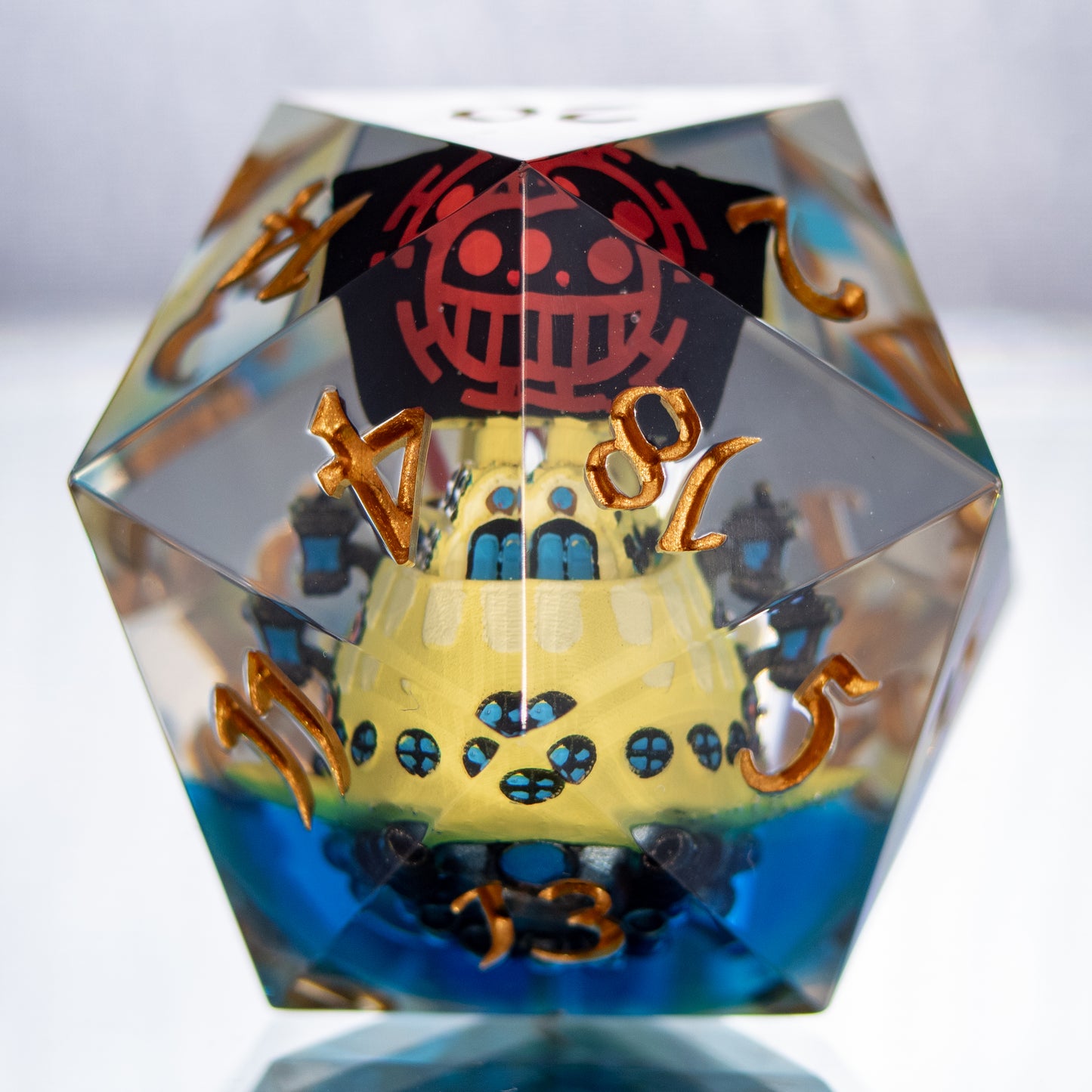 Heart Pirate's Sub - Handmade Resin Chonk D20