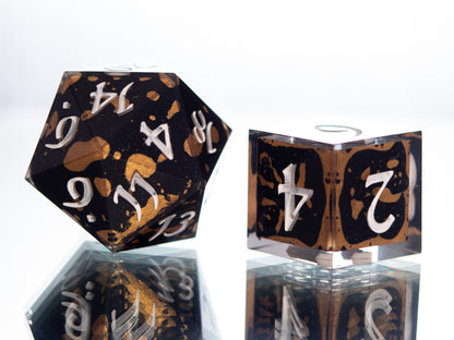 Athenian Pottery - 7 Piece Handmade Resin Dice