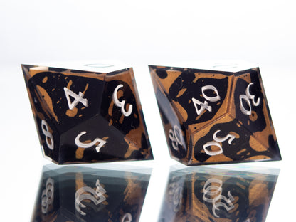 Athenian Pottery - 7 Piece Handmade Resin Dice