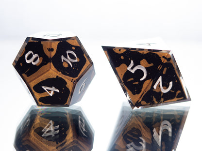 Athenian Pottery - 7 Piece Handmade Resin Dice