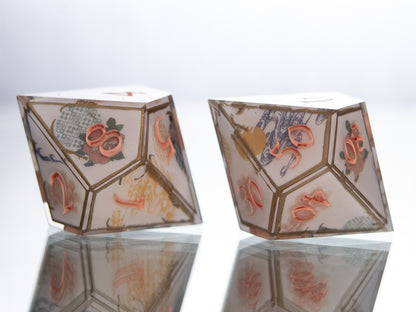 Lotus Temple - 7 Piece Handmade Resin Dice