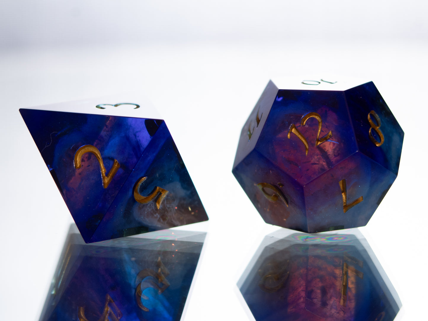 Cosmic Cliffs - 7 Piece Handmade Resin Dice