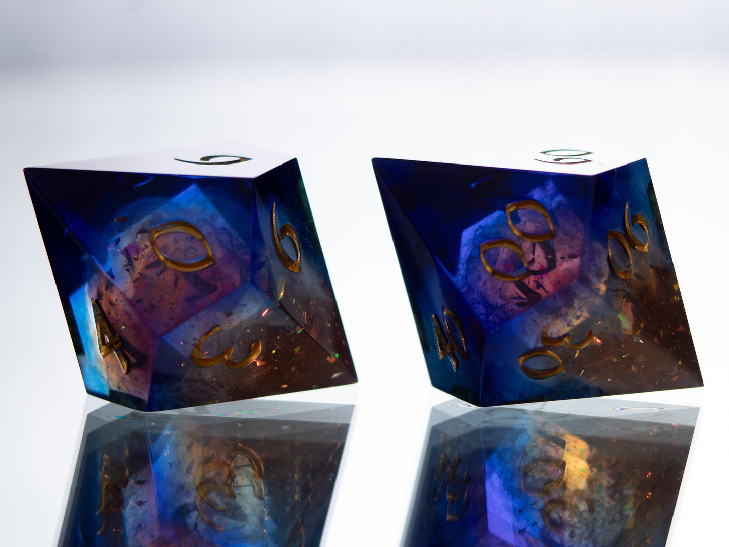 Cosmic Cliffs - 7 Piece Handmade Resin Dice