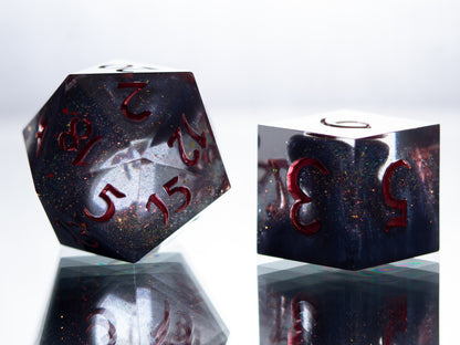 Corruption - 7 Piece Handmade Resin Dice