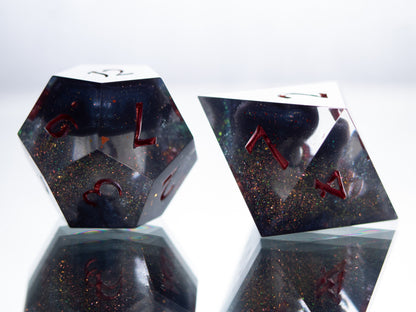 Corruption - 7 Piece Handmade Resin Dice