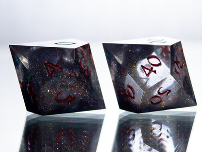 Corruption - 7 Piece Handmade Resin Dice