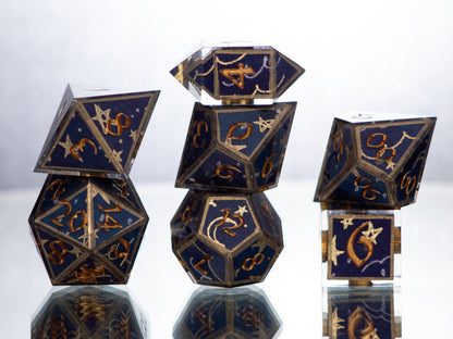 Wizard's Focus - 7 Piece Handmade Resin Dice