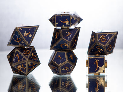 Wizard's Focus - 7 Piece Handmade Resin Dice