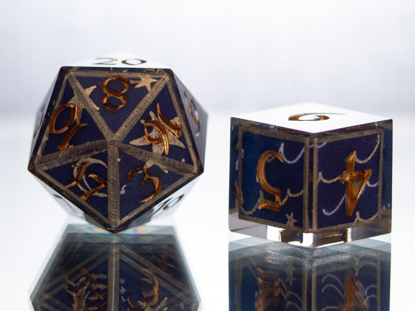 Wizard's Focus - 7 Piece Handmade Resin Dice