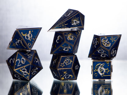 Written in the Stars - Alt 7 Piece Handmade Resin Dice