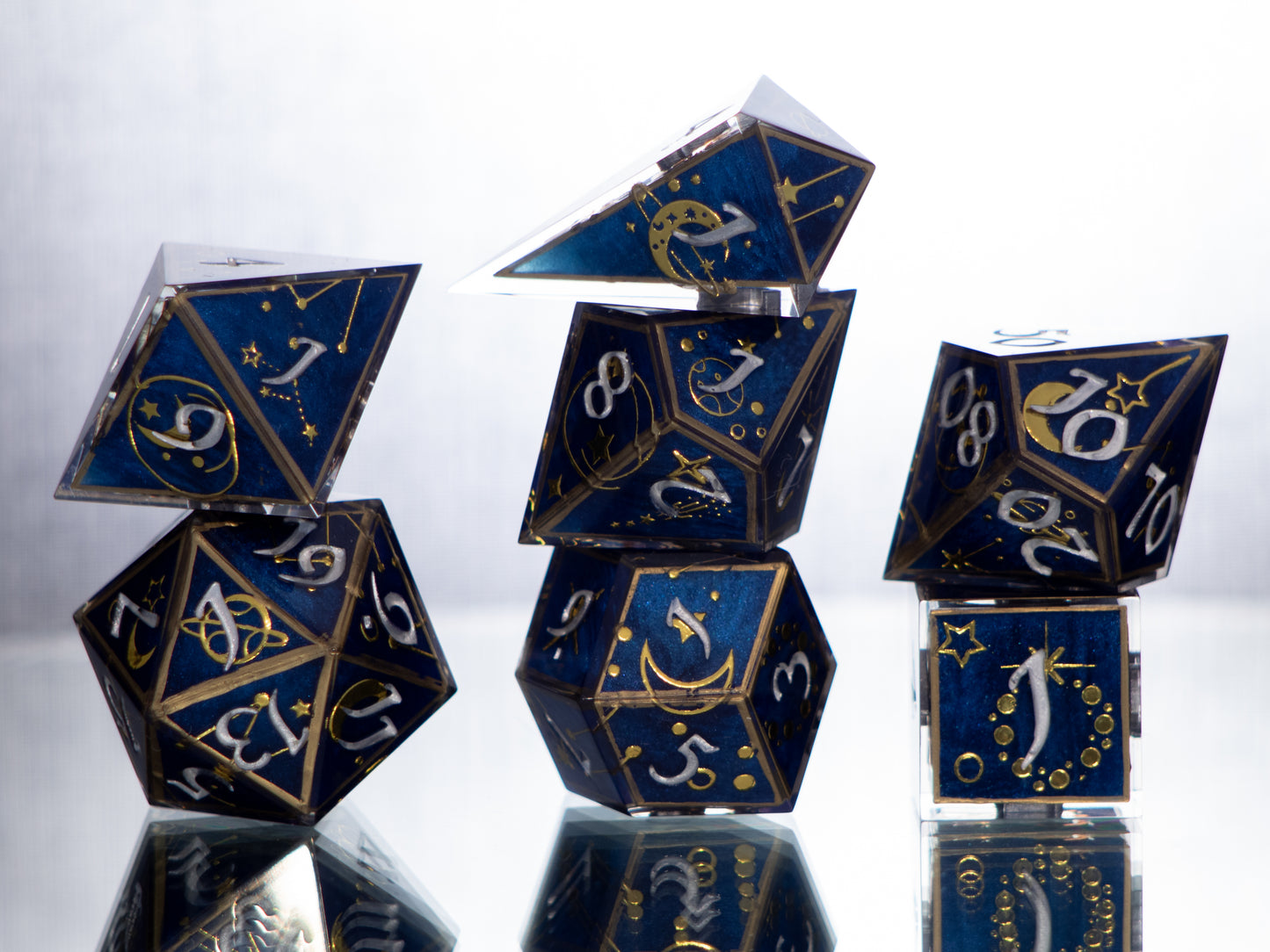 Written in the Stars - Alt 7 Piece Handmade Resin Dice