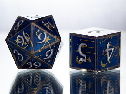 Written in the Stars - Alt 7 Piece Handmade Resin Dice