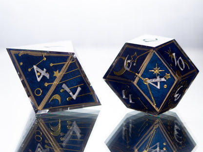 Written in the Stars - Alt 7 Piece Handmade Resin Dice