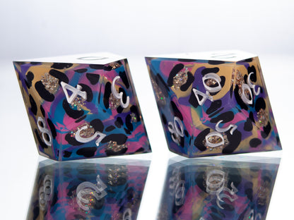 90's Trapper Keeper - 7 Piece Handmade Resin Dice