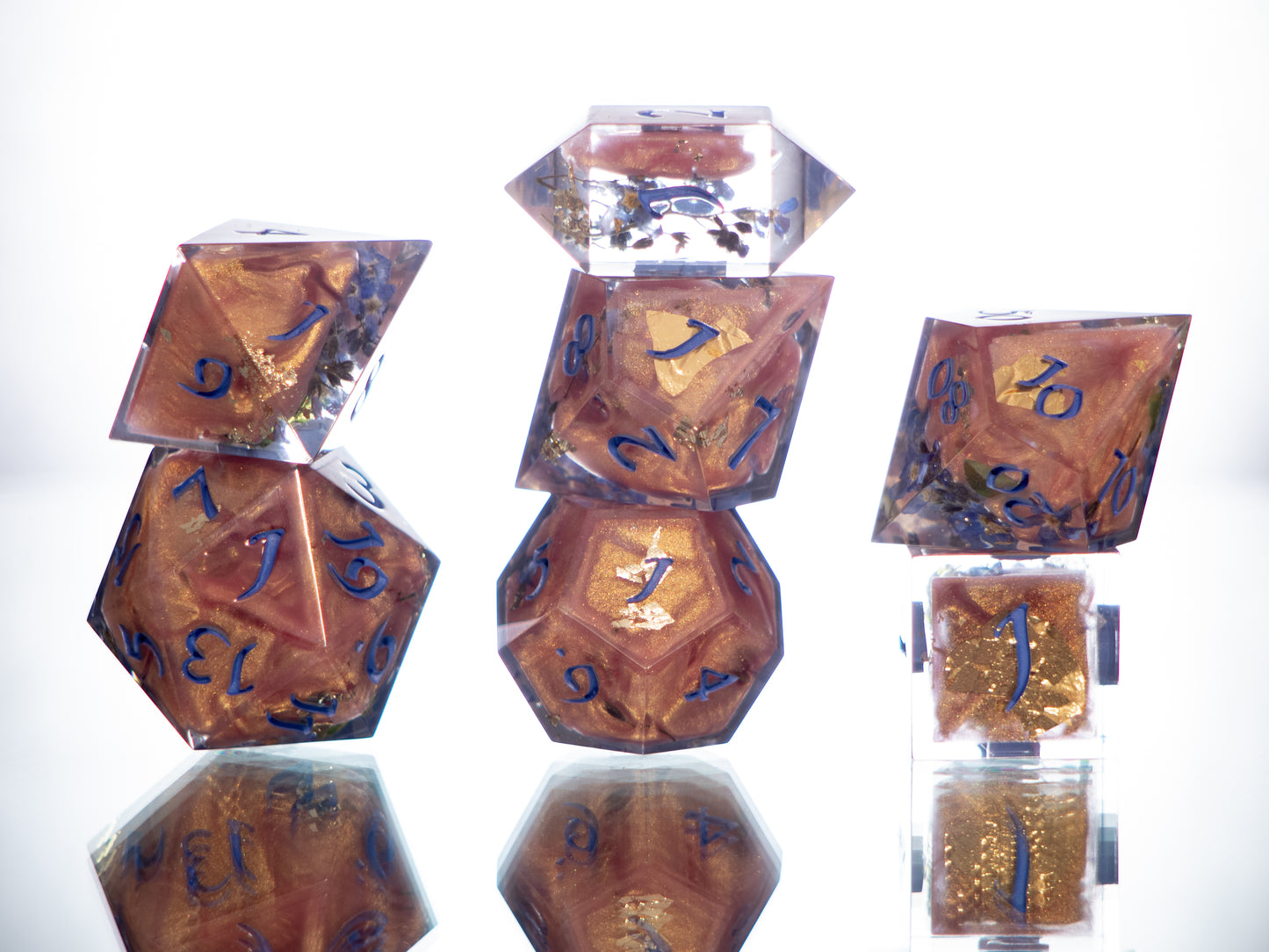 Unforgettable - 7 Piece Handmade Resin Dice