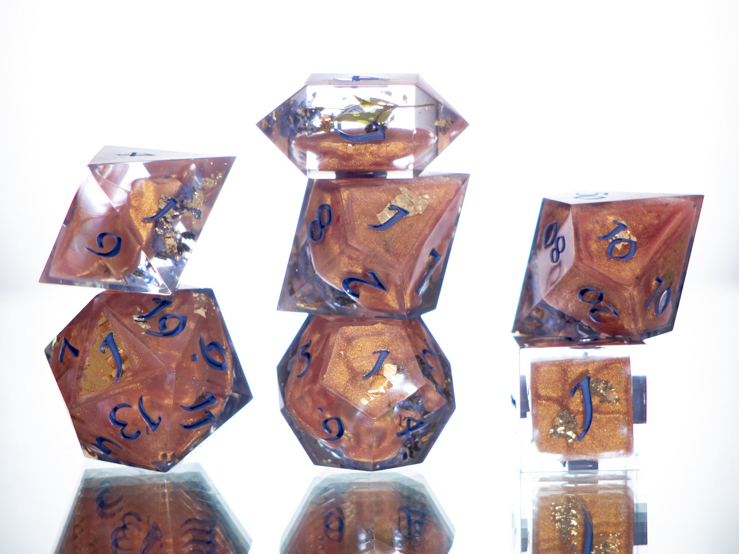 Unforgettable - 7 Piece Handmade Resin Dice