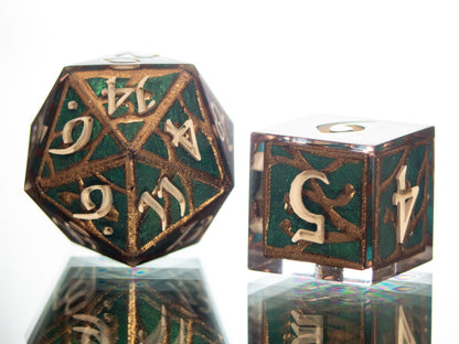 Elven Armor- 7 Piece Handmade Resin Dice