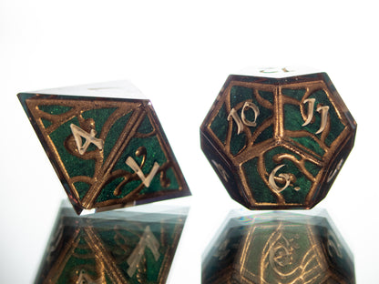 Elven Armor- 7 Piece Handmade Resin Dice