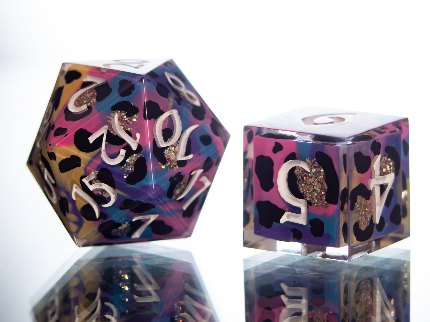 90's Trapper Keeper - 7 Piece Handmade Resin Dice