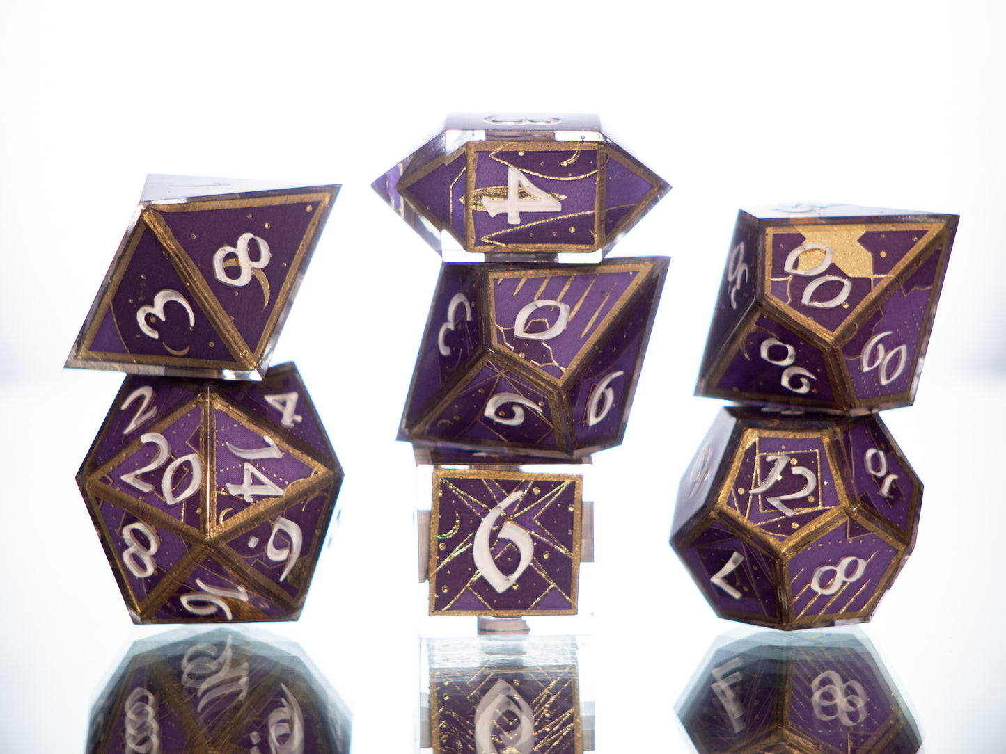 Lucien - 7 Piece Handmade Resin Dice