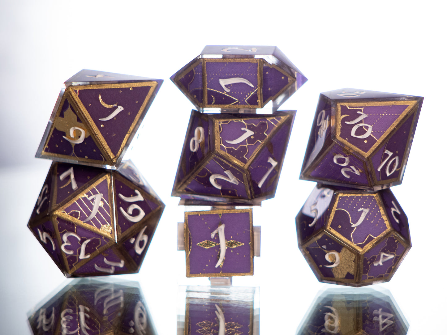 Lucien - 7 Piece Handmade Resin Dice