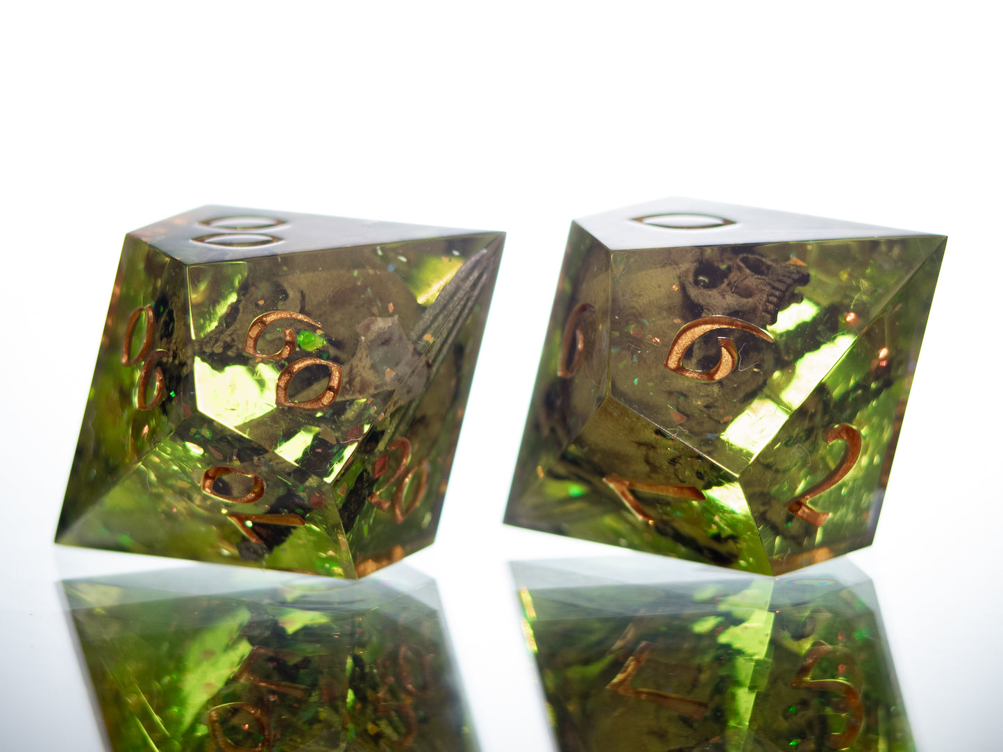 Gelatinous Fate -  7 Piece Handmade Resin Dice