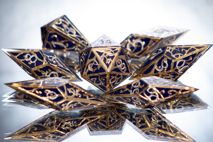 Royal Finery - Sharp 7 Piece Handmade Resin Dice