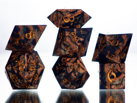 River Bed - 7 Piece Handmade Resin Dice